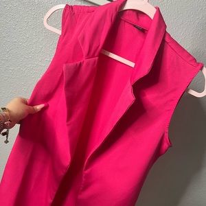 Long blazer hot pink